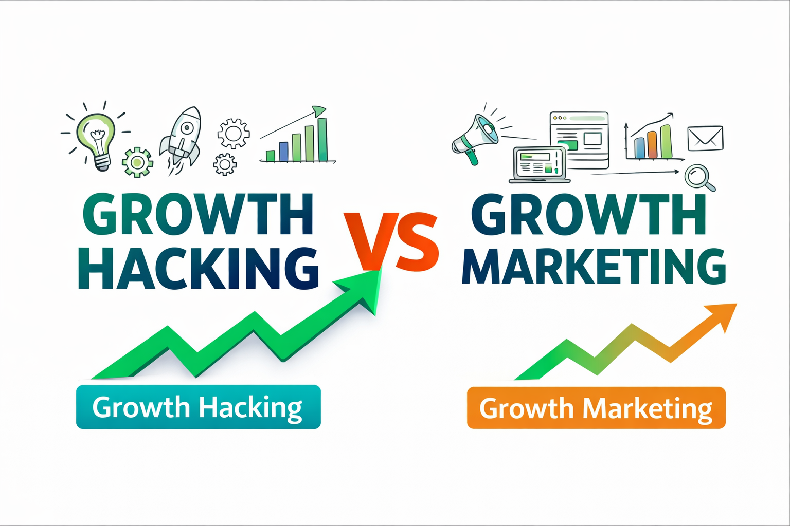 diferencias entre Growth hacking y growth marketing