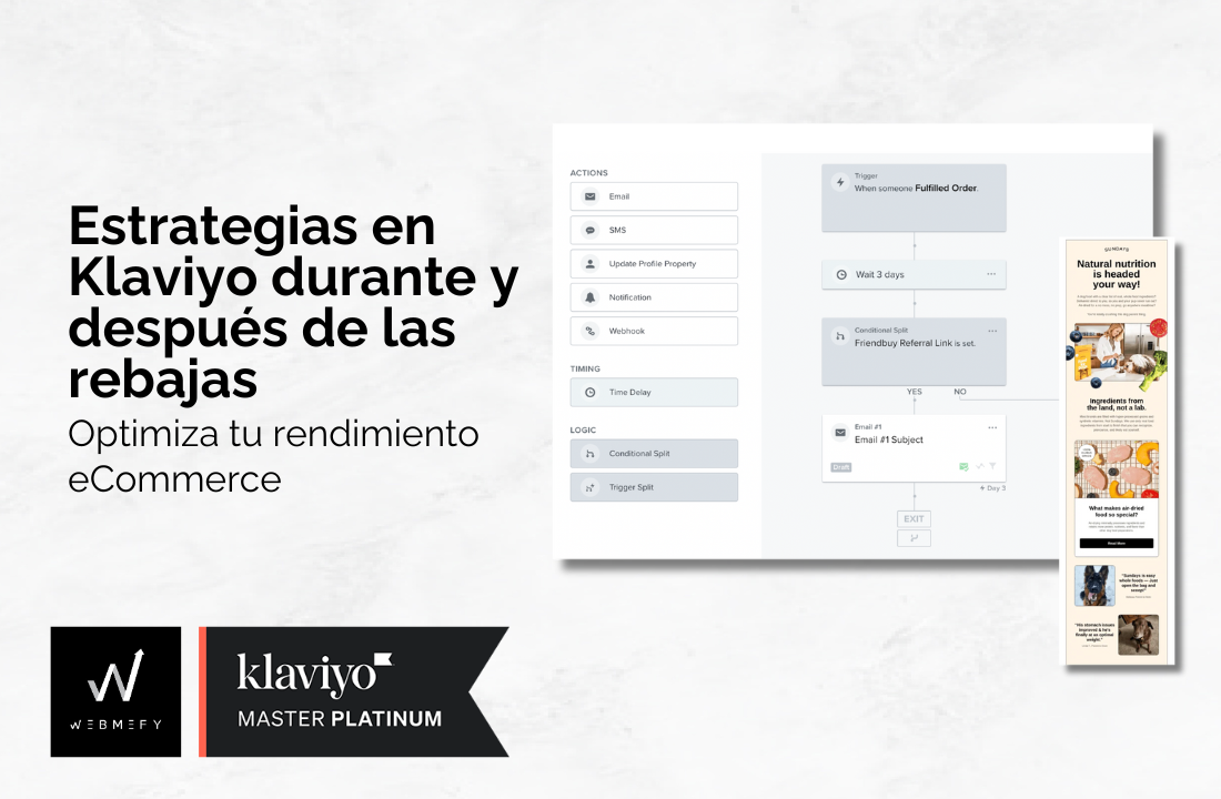 Estrategias en Klaviyo durante y después de las rebajas: optimiza tu rendimiento eCommerce