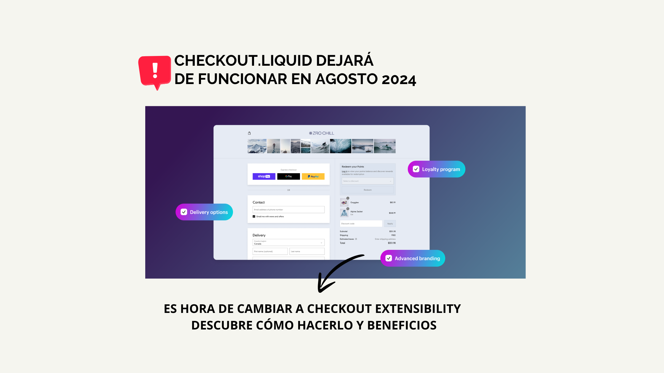 Prepara tu tienda para el futuro con Checkout Extensibility de Shopify